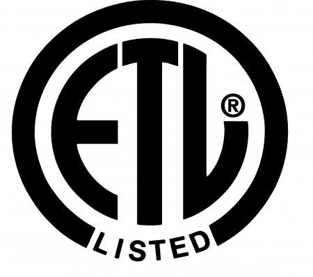 International logo for ETL (proof of product compliance N.A. standards)