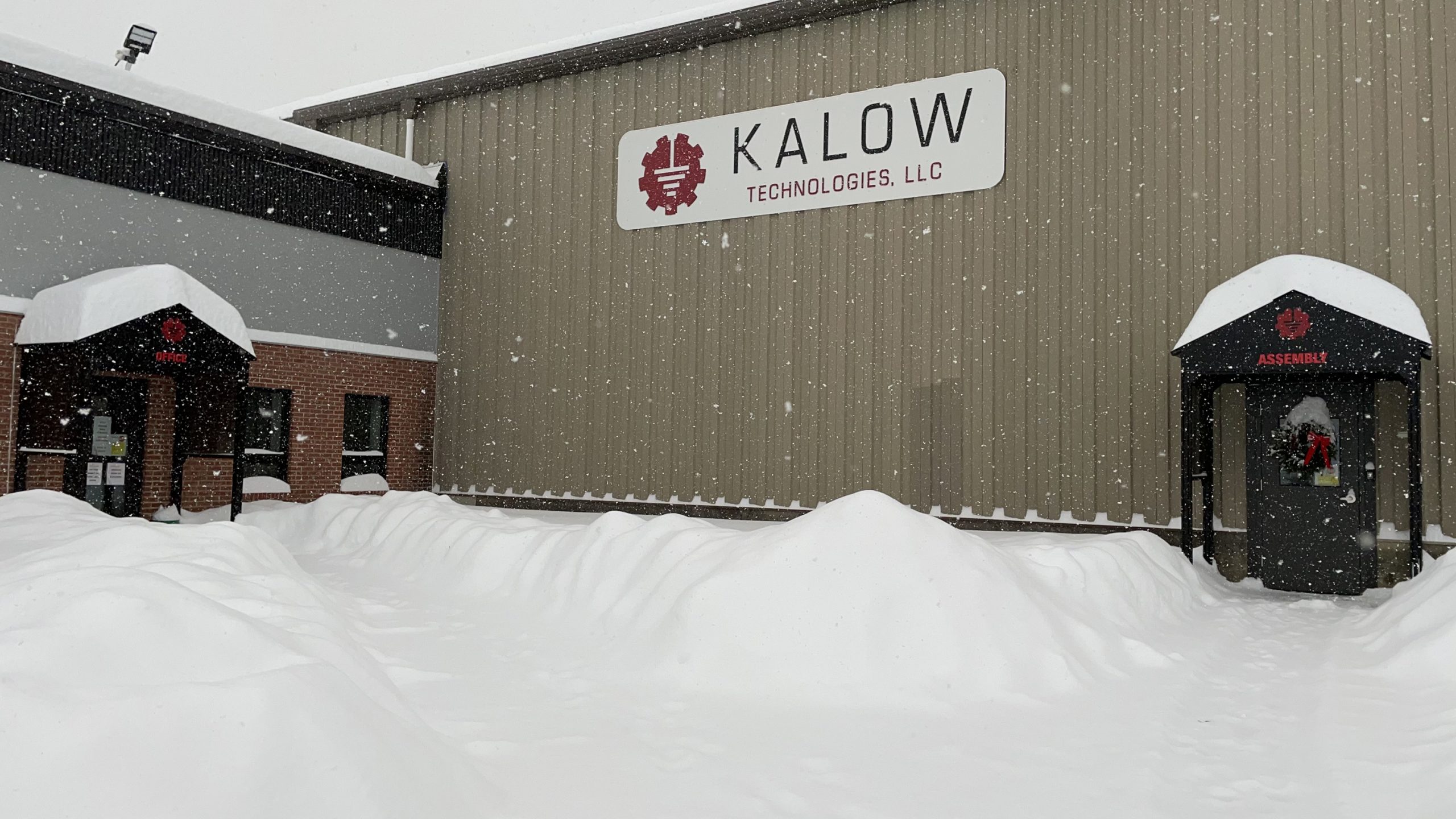 Kalow entrance in snow